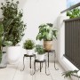 Soportes para plantas 3 uds cerámica negro y blanco de vidaXL, Soportes para macetas - Ref: Foro24-4003395, Precio: 83,33 €, ...