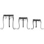 Soportes para plantas 3 uds cerámica negro y blanco de vidaXL, Soportes para macetas - Ref: Foro24-4003395, Precio: 83,33 €, ...