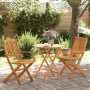 Muebles cafetería plegables 3 pzas madera maciza acacia de vidaXL, Conjuntos de jardín - Ref: Foro24-3295252, Precio: 165,17 ...