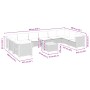 Set de sofás de jardín 11 pzas y cojines ratán sintético gris de vidaXL, Conjuntos de jardín - Ref: Foro24-3262026, Precio: 7...