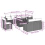 Set de sofás de jardín 8 piezas y cojines ratán sintético negro de vidaXL, Conjuntos de jardín - Ref: Foro24-3267406, Precio:...