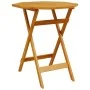 Mesa de jardín plegable madera maciza de acacia Ø70x75 cm de vidaXL, Mesas de jardín - Ref: Foro24-4004910, Precio: 64,26 €, ...