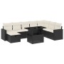 Set de sofás de jardín 8 piezas y cojines ratán sintético negro de vidaXL, Conjuntos de jardín - Ref: Foro24-3274866, Precio:...