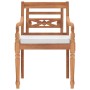 Juego comedor de jardín 3 pzas y cojines blancos madera de teca de vidaXL, Conjuntos de jardín - Ref: Foro24-3155978, Precio:...