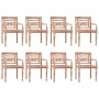 Sillas Batavia 8 uds madera maciza de teca encalada de vidaXL, Sillas de jardín - Ref: Foro24-3155990, Precio: 873,17 €, Desc...