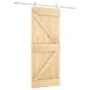 Sliding door with solid pine wood hardware 85x210 cm by vidaXL, Doors - Ref: Foro24-3203158, Price: 192,72 €, Discount: %