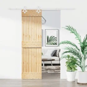 Sliding door with solid pine wood hardware 70x210 cm by vidaXL, Doors - Ref: Foro24-3203179, Price: 171,40 €, Discount: %