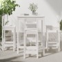 Set de mesa y taburetes altos jardín 5 pzas madera pino blanco de vidaXL, Conjuntos de jardín - Ref: Foro24-3154741, Precio: ...