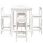 Set de mesa y taburetes altos jardín 5 pzas madera pino blanco de vidaXL, Conjuntos de jardín - Ref: Foro24-3154741, Precio: ...