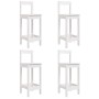 Set de mesa y taburetes altos jardín 5 pzas madera pino blanco de vidaXL, Conjuntos de jardín - Ref: Foro24-3154741, Precio: ...