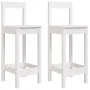Taburetes altos 2 uds madera maciza pino blanco 40x41,5x112 cm de vidaXL, Sillas de comedor - Ref: Foro24-822143, Precio: 98,...