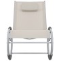 Silla mecedora de jardín de textilene color crema de vidaXL, Sillas de jardín - Ref: Foro24-47782, Precio: 128,04 €, Descuent...