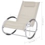 Silla mecedora de jardín de textilene color crema de vidaXL, Sillas de jardín - Ref: Foro24-47782, Precio: 128,04 €, Descuent...