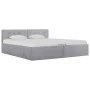 Cama canapé hidráulica almacenaje LED tela gris claro 160x200cm de vidaXL, Camas y somieres - Ref: Foro24-285580, Precio: 347...