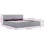 Cama canapé hidráulica almacenaje LED tela gris claro 160x200cm de vidaXL, Camas y somieres - Ref: Foro24-285580, Precio: 347...