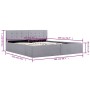 Cama canapé hidráulica almacenaje LED tela gris claro 160x200cm de vidaXL, Camas y somieres - Ref: Foro24-285580, Precio: 327...