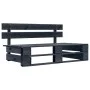 Sofá de palets de jardín con cojines rojos madera de pino de vidaXL, Sofás de exterior - Ref: Foro24-277412, Precio: 113,29 €...