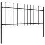Garden fence with black steel spear points 6.8x0.8 m by vidaXL, fence panels - Ref: Foro24-277605, Price: 194,77 €, Discount: %