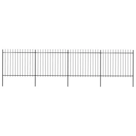 Gartenzäune mit schwarzen Stahllanzenspitzen 6,8x1,5 m von vidaXL, Zaunpaneele - Ref: Foro24-277632, Preis: 256,42 €, Rabatt: %