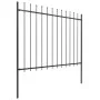 Gartenzäune mit schwarzen Stahllanzenspitzen 6,8x1,5 m von vidaXL, Zaunpaneele - Ref: Foro24-277632, Preis: 256,42 €, Rabatt: %