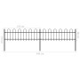 Valla de jardín con puntas de aro acero negro 3,4x0,6 m de vidaXL, Paneles de vallas - Ref: Foro24-277639, Precio: 101,37 €, ...
