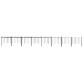 Valla de jardín con puntas de aro acero negro 13,6x1,2 m by vidaXL, fence panels - Ref: Foro24-277672, Price: 471,34 €, Disco...
