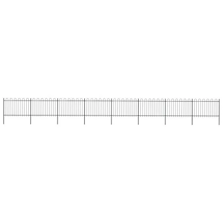 Gartenzäune mit schwarzen Stahlspitzen 13,6x1,2 m von vidaXL, Zaunpaneele - Ref: Foro24-277672, Preis: 471,34 €, Rabatt: %