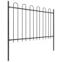 Valla de jardín con puntas de aro acero negro 13,6x1,2 m de vidaXL, Paneles de vallas - Ref: Foro24-277672, Precio: 485,16 €,...