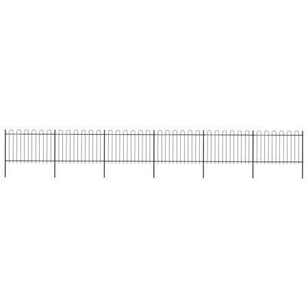 Gartenzäune mit schwarzen Stahlspitzen 10,2x1,2 m von vidaXL, Zaunpaneele - Ref: Foro24-277670, Preis: 354,54 €, Rabatt: %