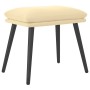 Reposapiés de terciopelo crema blanco 45x29,5x35 cm de vidaXL, Otomanas - Ref: Foro24-341513, Precio: 36,14 €, Descuento: %