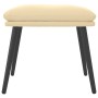 Reposapiés de terciopelo crema blanco 45x29,5x35 cm de vidaXL, Otomanas - Ref: Foro24-341513, Precio: 36,14 €, Descuento: %