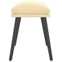 Reposapiés de terciopelo crema blanco 45x29,5x35 cm de vidaXL, Otomanas - Ref: Foro24-341513, Precio: 36,14 €, Descuento: %