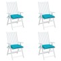 Cojines para silla 4 unidades tela turquesa 40x40x7 cm de vidaXL, Cojines para sillas y sofás - Ref: Foro24-361505, Precio: 3...