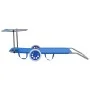 Folding sun lounger with canopy and gray steel wheels by vidaXL, Loungers - Ref: Foro24-44322, Price: 73,98 €, Discount: %