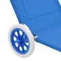 Folding sun lounger with canopy and gray steel wheels by vidaXL, Loungers - Ref: Foro24-44322, Price: 73,98 €, Discount: %