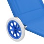 Tumbona plegable con toldo y ruedas acero gris de vidaXL, Tumbonas - Ref: Foro24-44322, Precio: 75,42 €, Descuento: %