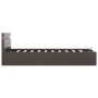 Cama canapé hidráulica con LED cuero sintético gris 120x200 cm de vidaXL, Camas y somieres - Ref: Foro24-285554, Precio: 397,...