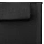 2 sun loungers in black and gray textilene by vidaXL, Loungers - Ref: Foro24-310517, Price: 133,60 €, Discount: %