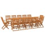 Set de comedor de jardín 13 piezas madera maciza de acacia de vidaXL, Conjuntos de jardín - Ref: Foro24-3086979, Precio: 1,00...