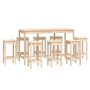 Set de bar 9 piezas madera maciza de pino de vidaXL, muebles para cocinas y comedores - Ref: Foro24-3124717, Precio: 516,95 €...