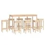 Set de bar 9 piezas madera maciza de pino de vidaXL, muebles para cocinas y comedores - Ref: Foro24-3124717, Precio: 508,74 €...