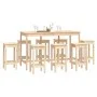 Set de bar 9 piezas madera maciza de pino de vidaXL, muebles para cocinas y comedores - Ref: Foro24-3124717, Precio: 508,74 €...