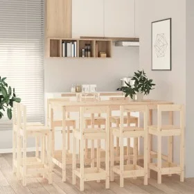 Set de bar 9 piezas madera maciza de pino de vidaXL, muebles para cocinas y comedores - Ref: Foro24-3124722, Precio: 436,17 €...