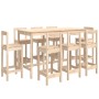 Set de bar 9 piezas madera maciza de pino de vidaXL, muebles para cocinas y comedores - Ref: Foro24-3124722, Precio: 441,43 €...
