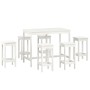 Set de bar 7 piezas madera maciza de pino blanco de vidaXL, muebles para cocinas y comedores - Ref: Foro24-3124708, Precio: 4...