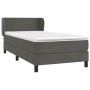 Cama box spring con colchón terciopelo gris oscuro 100x200 cm de vidaXL, Camas y somieres - Ref: Foro24-3127356, Precio: 317,...