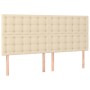 Cama box spring con colchón tela color crema 160x200 cm de vidaXL, Camas y somieres - Ref: Foro24-3128858, Precio: 621,89 €, ...