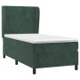 Cama box spring con colchón terciopelo verde oscuro 80x200 cm de vidaXL, Camas y somieres - Ref: Foro24-3129060, Precio: 320,...
