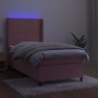 Cama box spring colchón y LED terciopelo rosa 80x200 cm de vidaXL, Camas y somieres - Ref: Foro24-3139474, Precio: 336,74 €, ...