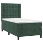 Cama box spring colchón y LED terciopelo verde oscuro 80x200 cm de vidaXL, Camas y somieres - Ref: Foro24-3139772, Precio: 32...